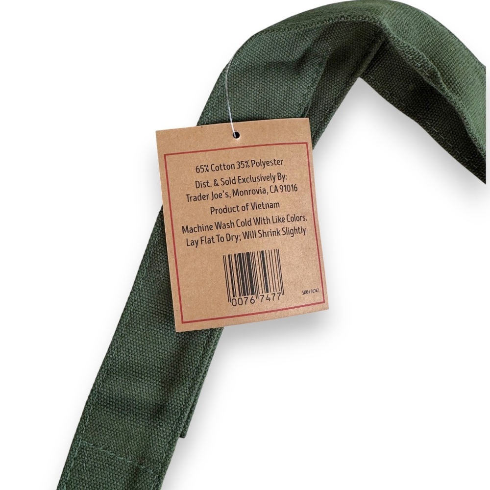 Trader Joe’s Mini Canvas Tote Bag – Green - Picture 2 of 3